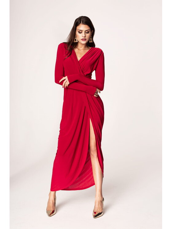 Aurora Aurora Sukienka wieczorowa Elen Czerwony Feminine Fit