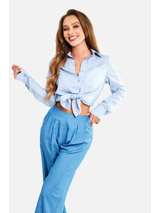MANDRAGORA MANDRAGORA Jeansy Jeansy bawełniane Dżin Modrá Wide Leg