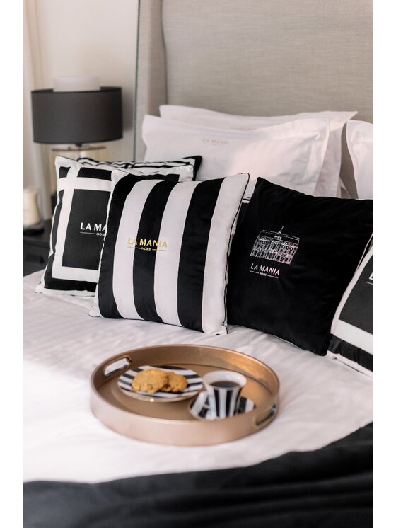 La Mania La Mania Poduszka dekoracyjna Stripes Luxury Czarny