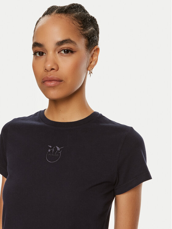PINKO Pinko T-shirt Bussolotto 100355 A227 Tamnoplava Regular Fit