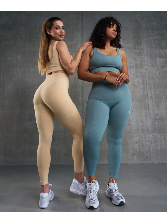 Carpatree Carpatree Legginsy Rib leggings Żółty Fitted Fit