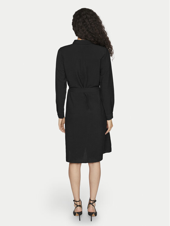 Vila Vila Rochie tip cămașă Domira 14095932 Negru Regular Fit