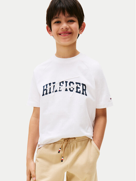 Tommy Hilfiger Tommy Hilfiger T-Shirt KB0KB09726 Biały Regular Fit