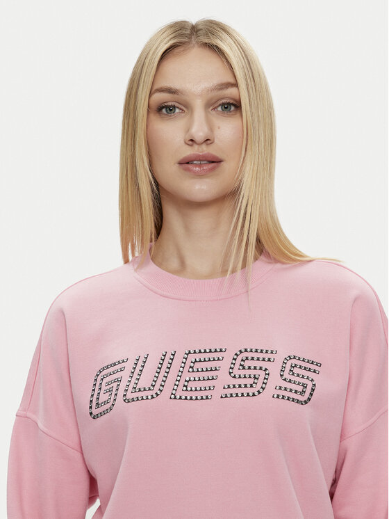 Guess Guess Суитшърт Skylar V4GQ07 K8802 Розов Relaxed Fit