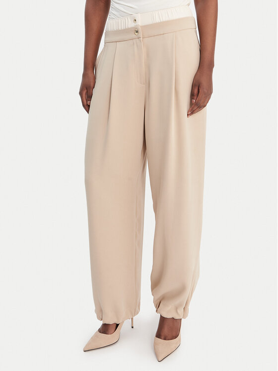 Liu Jo Sport Liu Jo Sport Штани з тканини TA6150 TS923 Бежевий Regular Fit