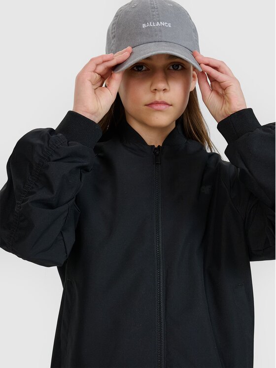 4F 4F Prechodná bunda 4FJWSS25TJACF184-20S Čierna Oversize