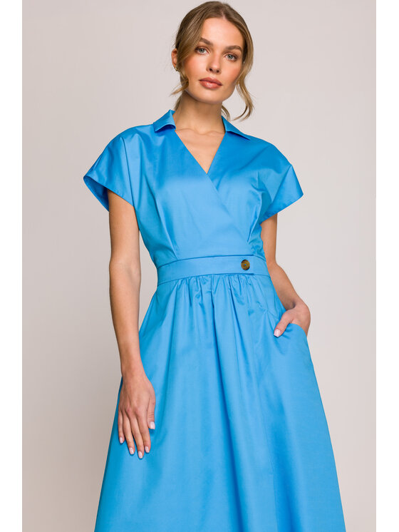 Stylove Stylove Letné šaty S401 Modrá Premium Fit