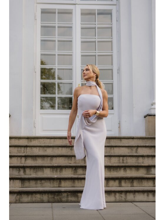 MAI MAI Sukienka wieczorowa VERA Szary Feminine Fit