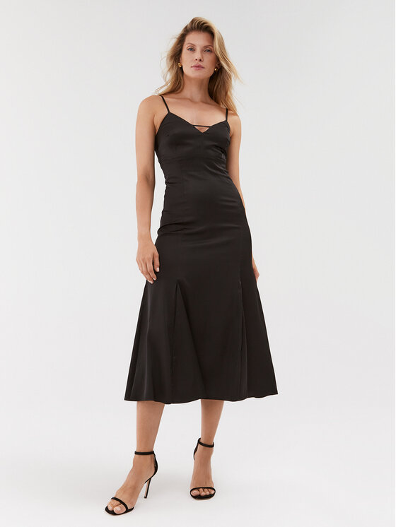 Guess Guess Sukienka koktajlowa W3BK0T WEFC2 Czarny Regular Fit