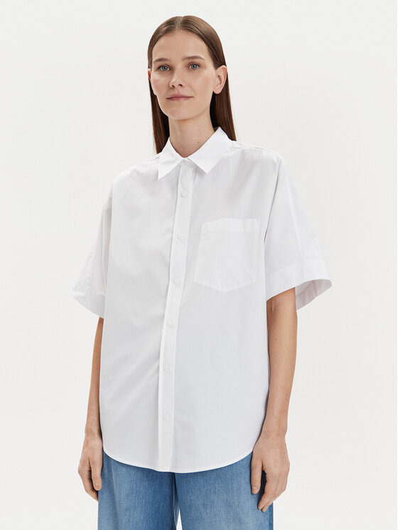 Calvin Klein Calvin Klein Košile K20K206596 Bílá Oversize