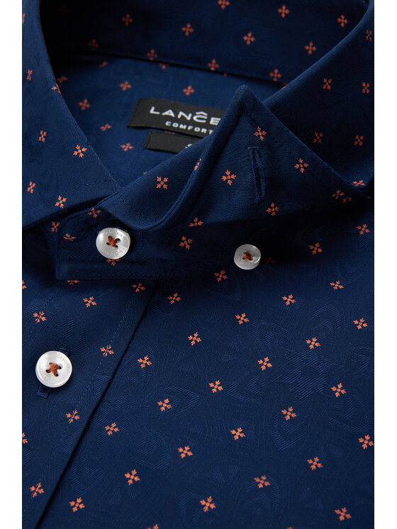 Lancerto Lancerto Koszula Carmela KO073225000016 Granatowy Slim Fit
