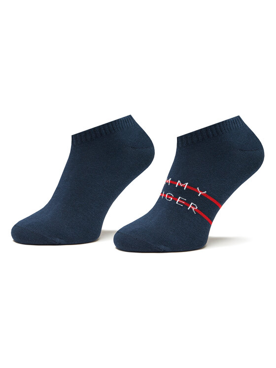 Set de 2 perechi de șosete medii pentru bărbați Tommy Hilfiger 701222188 Bleumarin