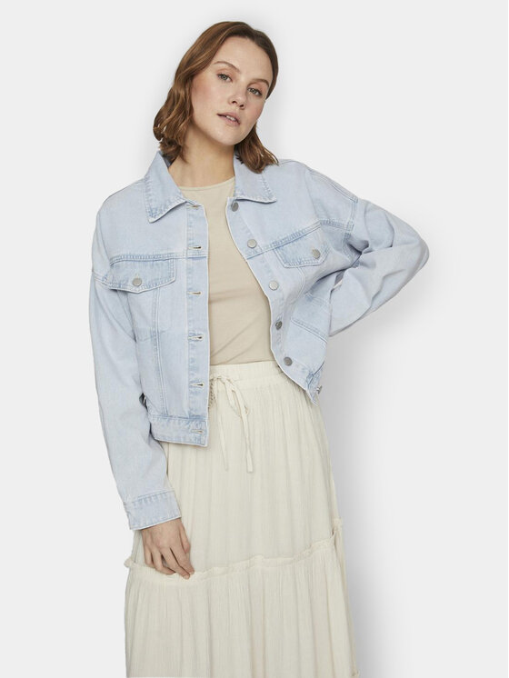 Vila Giacca di jeans Kira 14096848 Blu Regular Fit, taglia : 42