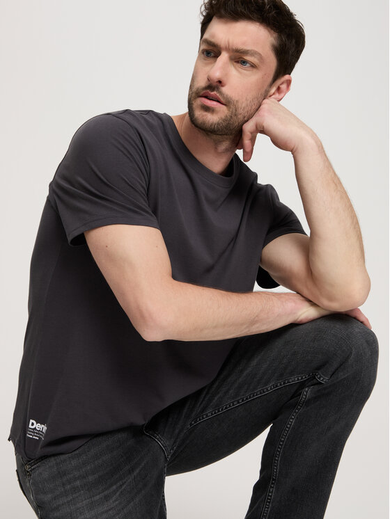 Cross Jeans Cross Jeans T-Shirt 16013-021 Szary Regular Fit