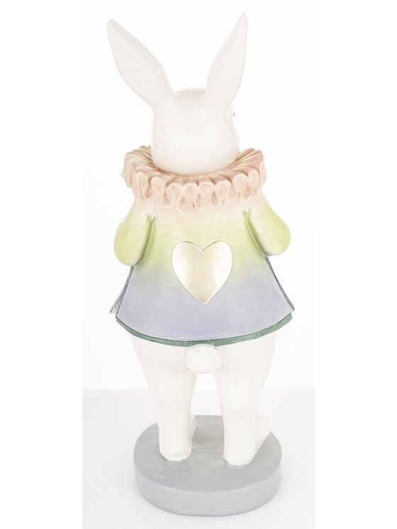 MIAhome MIAhome Figurka króliczka LUISA 28x10,5x9 cm Biały