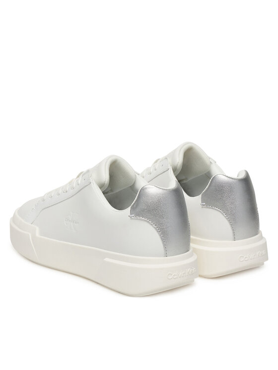 Calvin Klein Calvin Klein Sneakersy Chunky Cupsole Lace Up Lth Met YW0YW01948 Biela