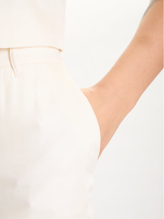 Guess Guess Pantaloni di tessuto W5YB02 WH5N2 Écru Regular Fit