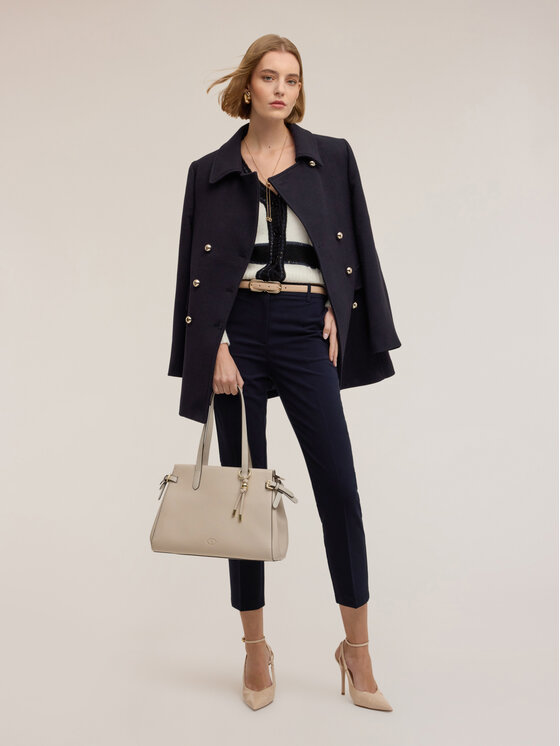 Motivi Motivi Cappotto 0024Q000658N034 Blu Regular Fit