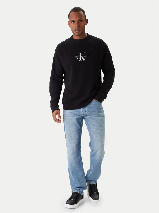 Calvin Klein Jeans Calvin Klein Jeans Sveter J30J322460 Čierna Loose Fit