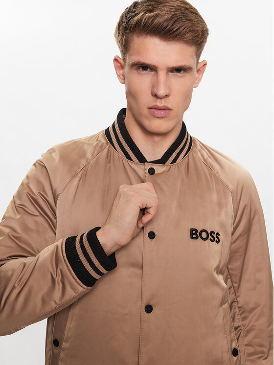BOSS Boss Bunda bomber 50483945 Béžová Regular Fit