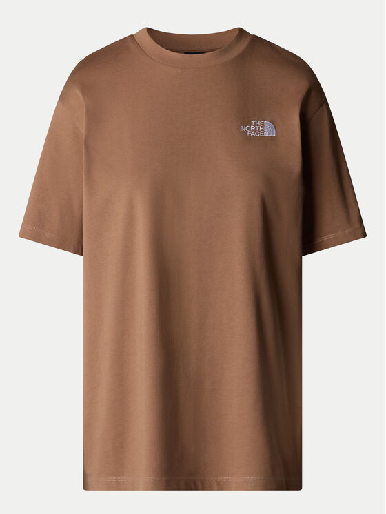 The North Face The North Face T-krekls Simple Dome NF0A87NQ Brūns Oversize