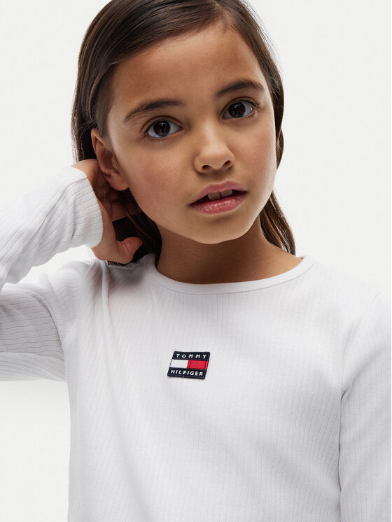Tommy Hilfiger Tommy Hilfiger Блуза KG0KG09065 Бял Regular Fit