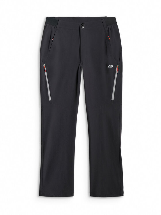 4F 4F Spodnie outdoor TREKKING Czarny Regular Fit