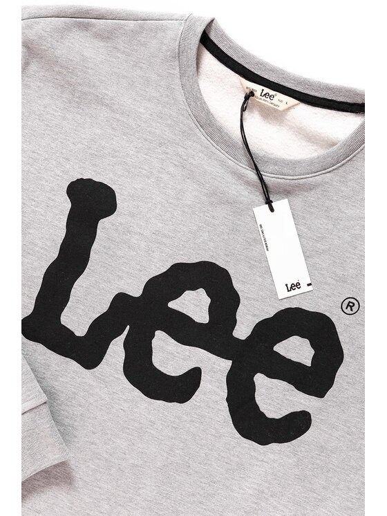 Lee Lee Felpa LOGO SWS Grigio Regular Fit