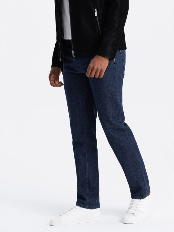 Ombre Ombre Jeansy OM-PADP-0152 Niebieski Regular Fit