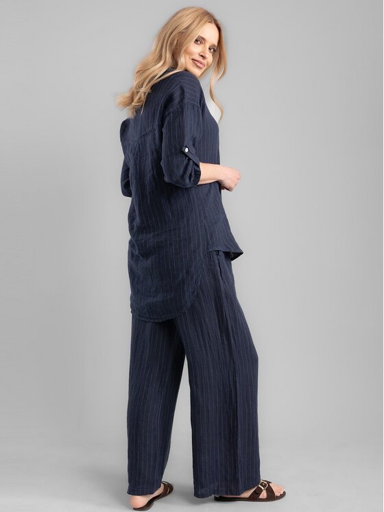 Perso Perso Dámské kalhoty PTE254998F Tmavomodrá Regular Fit