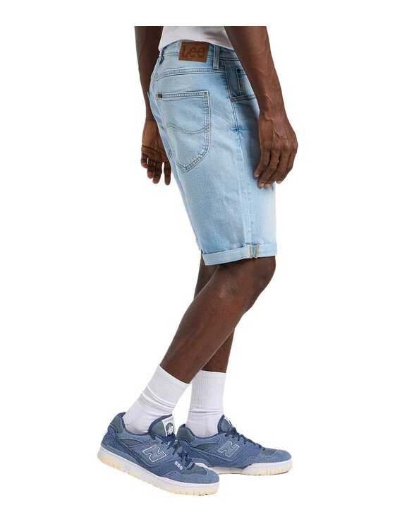 Lee Lee Szorty jeansowe 112363932 Niebieski Regular Fit