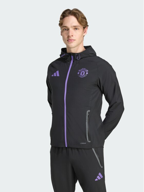 adidas adidas Kurtka wielofunkcyjna Manchester United Tiro 25 Competition Vis Tech Czarny Slim Fit