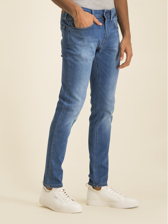 Pepe Jeans Jeansy Stanley PM201705 Niebieski Slim Fit • Modivo.pl