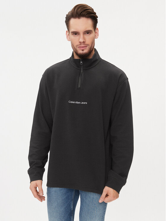 Calvin Klein Jeans Mikina Instit J30J323493 Čierna Regular Fit