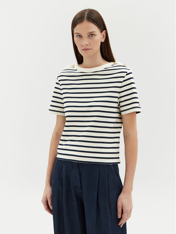 Tommy Hilfiger Tommy Hilfiger Blúz WW0WW42907 Ekru Regular Fit