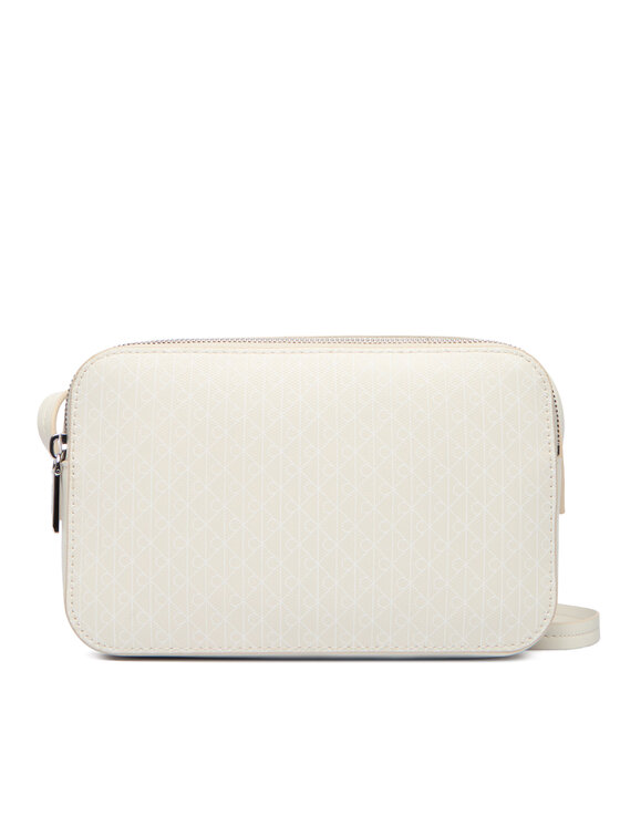 Calvin Klein Calvin Klein Geantă Emblem Aop Elongated Camera Bag LV04F3268G Écru