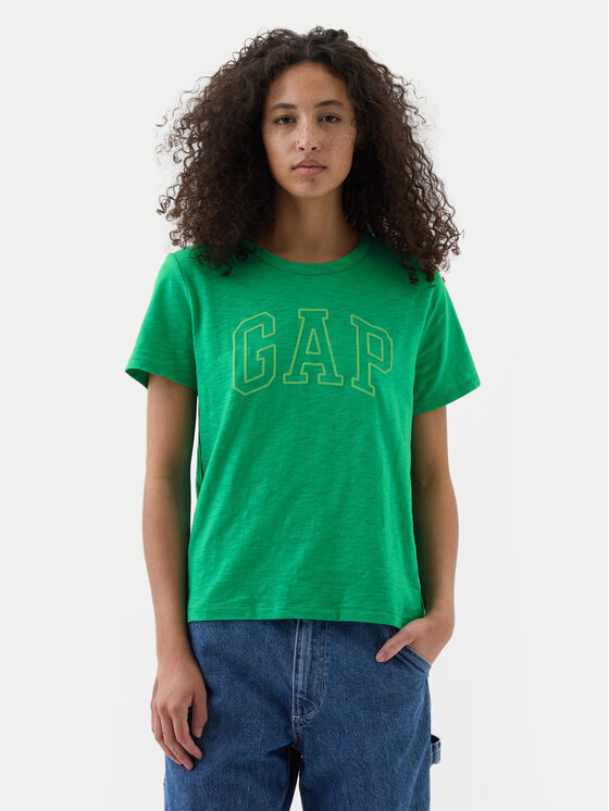 Gap T-krekls 871344-04 Zaļš Regular Fit