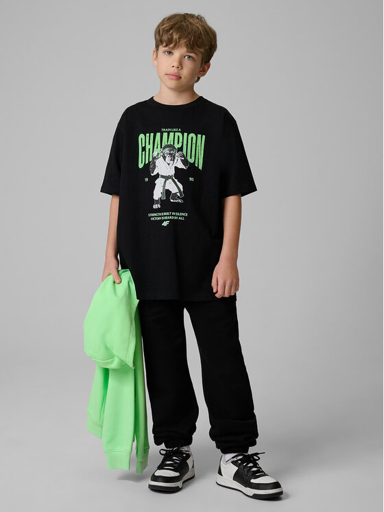 4F 4F Spodnie dresowe STREET SPORT Czarny Regular Fit