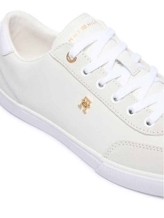Tommy Hilfiger Tommy Hilfiger Laisvalaikio batai Th Chic Low Vulc FW0FW09391 Kreminė