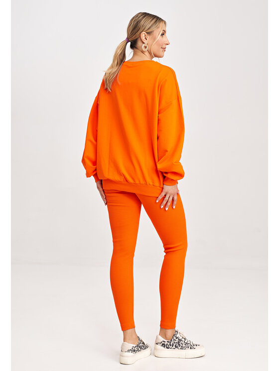 FIGL FIGL Completo felpa e leggings M1018 Arancione Regular Fit