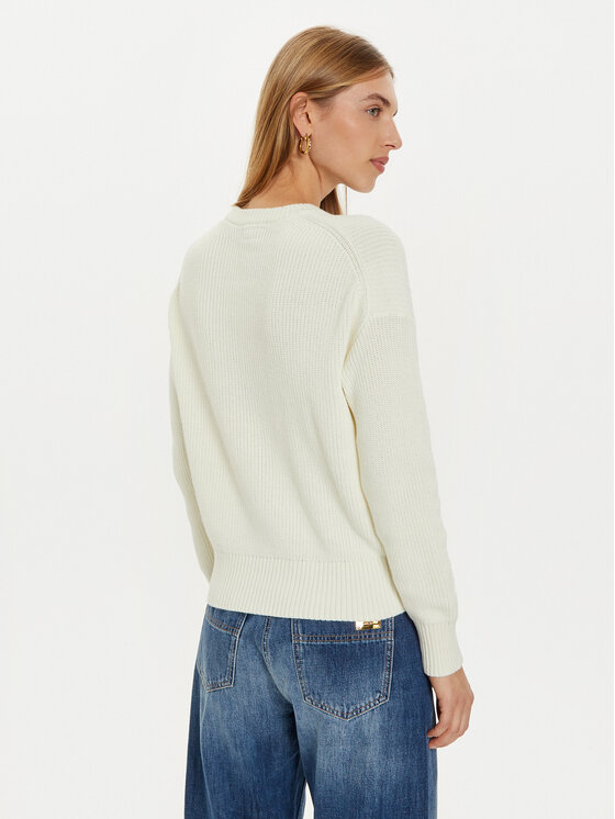 Guess Jeans Guess Jeans Pulover W4BR08 Z3HM1 Écru Regular Fit