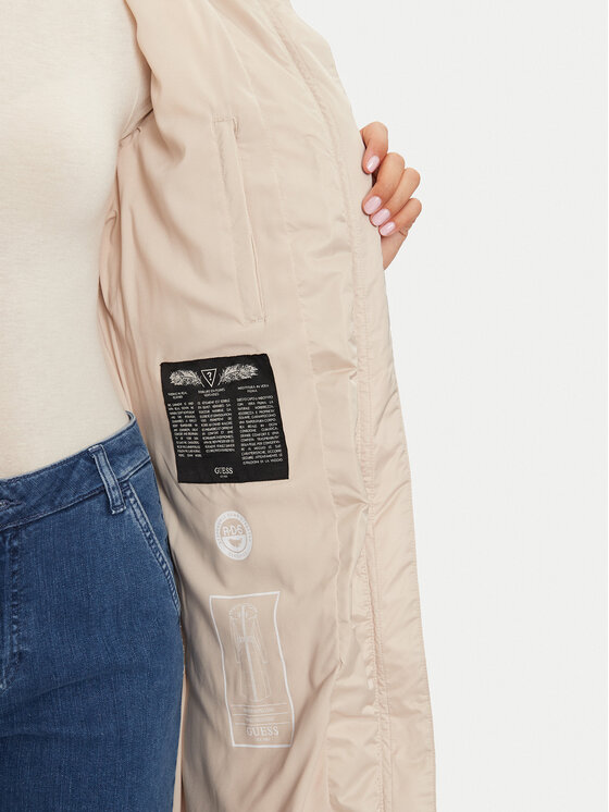 Guess Guess Vatovaná bunda New Olga W4BL41 WEX52 Béžová Regular Fit