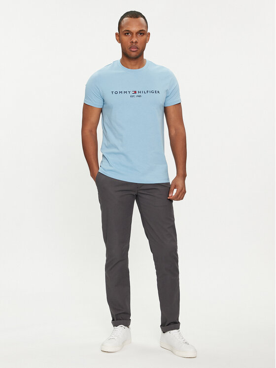Tommy Hilfiger Tommy Hilfiger Футболка Logo MW0MW11797 Блакитний Regular Fit