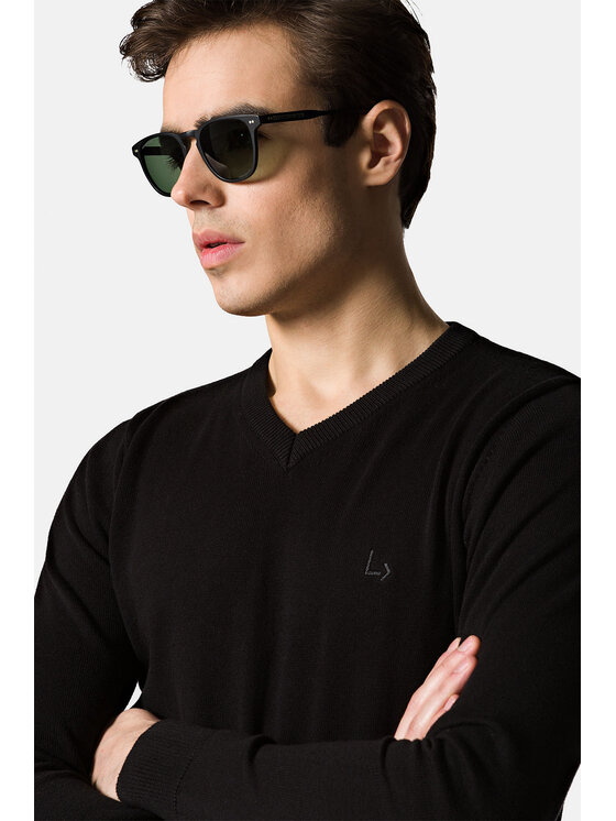 Lancerto Lancerto Sweter Jordi SW073222000071 Czarny Regular Fit