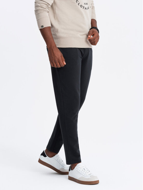 Ombre Ombre Teplákové kalhoty OM-PASK-0167 Černá Regular Fit