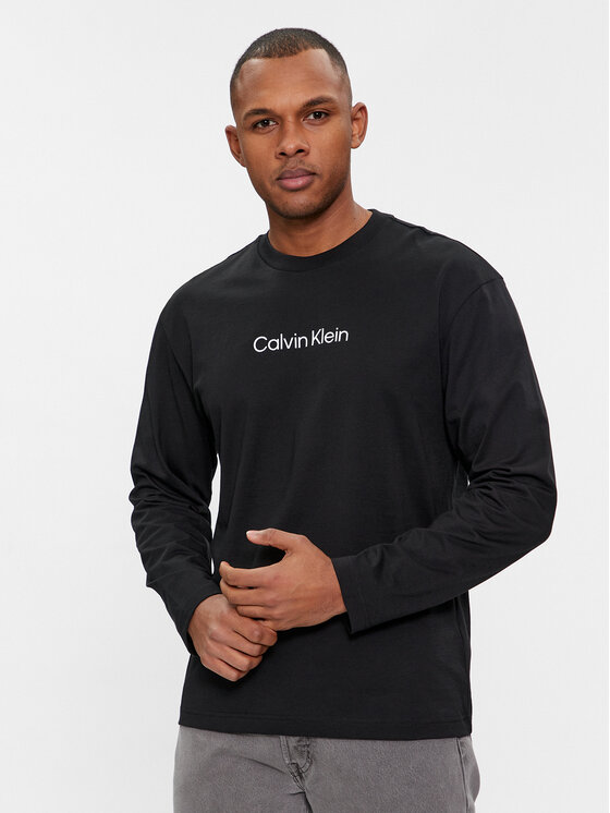 Calvin Klein Majica Z Dolgimi Rokavi Hero K10K112396 Črna Regular Fit