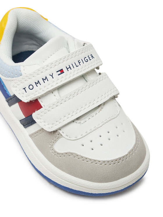 Tommy Hilfiger Tommy Hilfiger Sneakersy Flag Low Cut Velcro Sneaker T1X9-33844-1269 M Biały