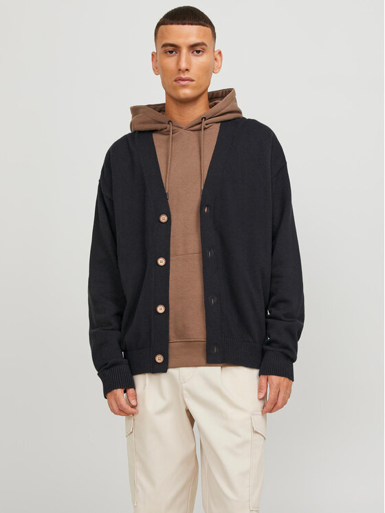 Jack&Jones Kardigāns Miles 12248859 Melns Regular Fit