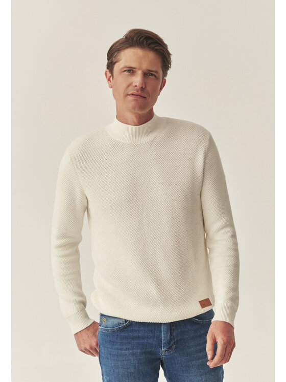 TATUUM TATUUM Sweter BRUNO Kremowy Classic Fit