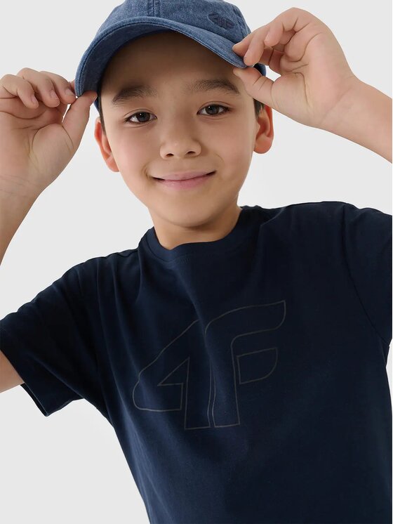 4F 4F T-Shirt 4FJWMM00TTSHM2331 Σκούρο μπλε Regular Fit